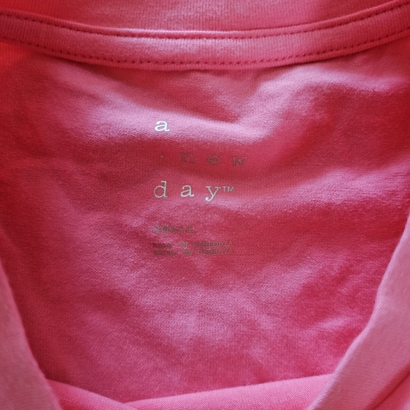 NWT A New Day Size S Barbie Pink Ruffle Sleeve T-shirt Oversized Soft Stretchy - Picture 4 of 6